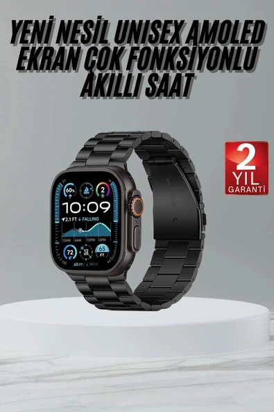 Ultra 3 Kordonlu Amoled Ekran Akıllı Saat Çok Fonksiyonlu Uyku ve Sağlık Takibi - 1
