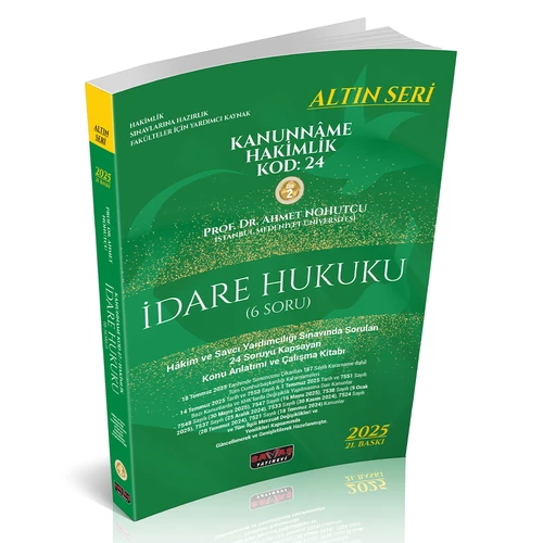 KANUNNAME Hakimlik Kod: 24 Savaş Yayınları Ağustos 2025 - Resim 3