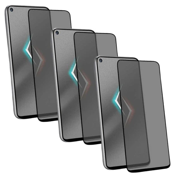 Oppo A72 Uyumlu Tam Kaplayan Gizlilik Filtreli Mat Seramik Hayalet Ekran Koruyucu x3