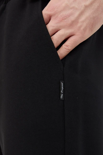Siyah Regular Fit Kapüşonlu Cepli Sweatshirt Düz Paça Erkek Eşofman Takımı - 4