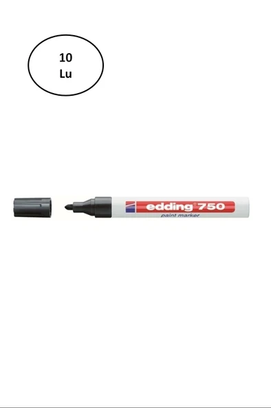 Edding Boya Dekor Markörü Siyah E-750 10'lu ürün görseli 1
