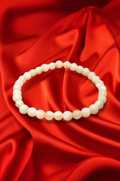 Sedef Doğal Taş Bileklik Kutulu - Resim 4