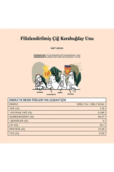 THE GOOD WILD Glütensiz Filizlendirilmiş Çiğ Karabuğday Unu 300 G - 3