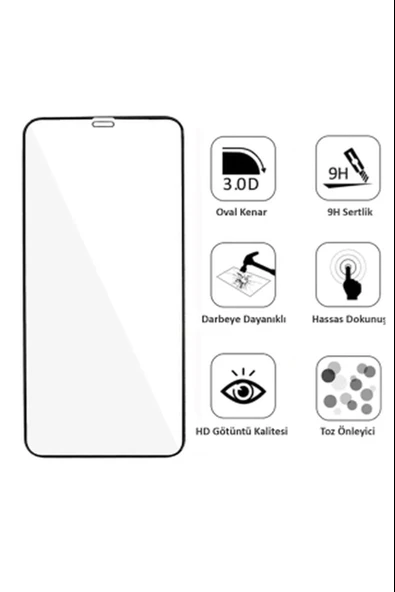 Iphone 14 Pro Uyumlu 9d Tam Kaplayan Parmak Izi Bırakmayan Ekran Koruyucu Film - 3