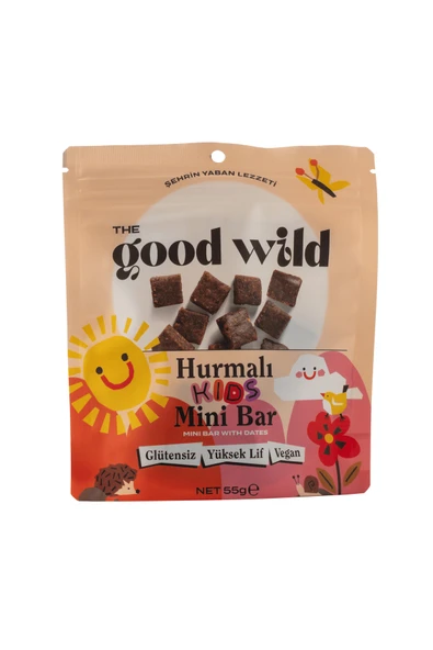 THE GOOD WILD Glütensiz, Hurmalı Kids Mini Bar 55 G