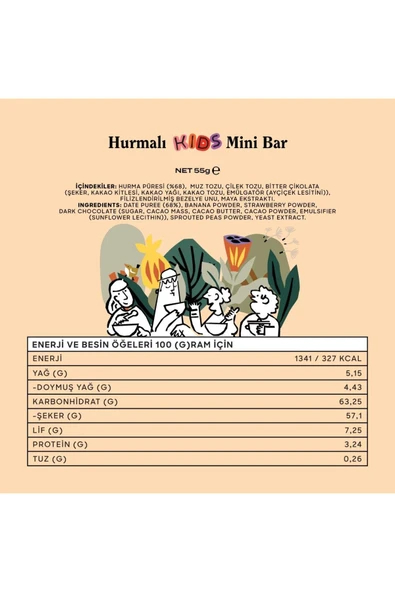 THE GOOD WILD Glütensiz, Hurmalı Kids Mini Bar 55 G - 2