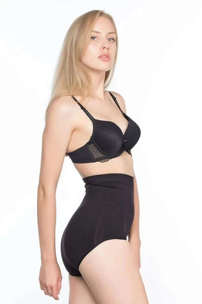 Yüksek Bel Kadın Slip Korse 13003 - Siyah ürün görseli