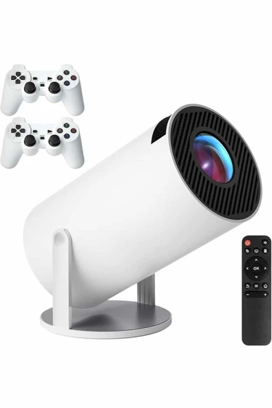 4K Wireless Çift Kollu Kumandalı Oyun Projeksiyonu Retro Video Oyunu - Resim 2