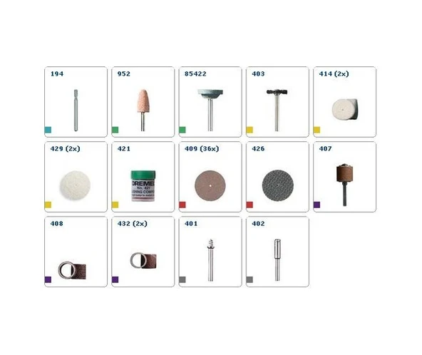 Dremel Çok Amaçlı Aksesuar Seti (687) 52'Li - 26150687JA - Resim 2