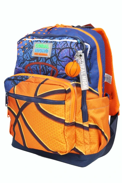 CH 23776 Basketbol - 4' Lü Okul Çantası Seti - Sırt Ve Beslenme Çantası + Kalemlik + Matara - 2