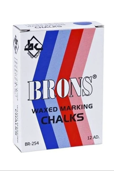 Brons BR-254 Tebeşir 12'li Kutu Mavi - Resim 2