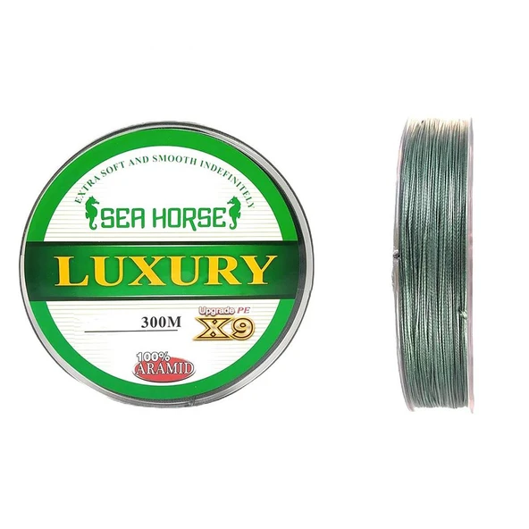 Sea Horse Luxury 300m 9x Koyu Yeşil İp Misina ürün görseli 1