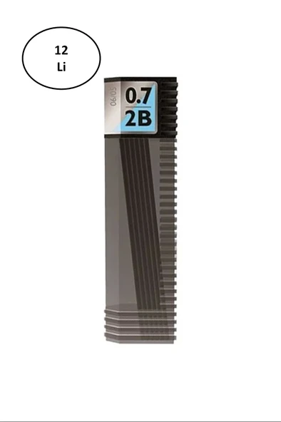 Tombow LV-T-R7-RG Leader Spare 0,7 mm 2B Kalem Ucu 12'li ürün görseli 1