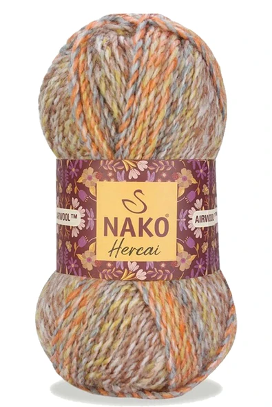 5 Adet Hercai Ebruli Hırka Kazak Atkı Bere El Örgü İpi Yünü 76035 - 2