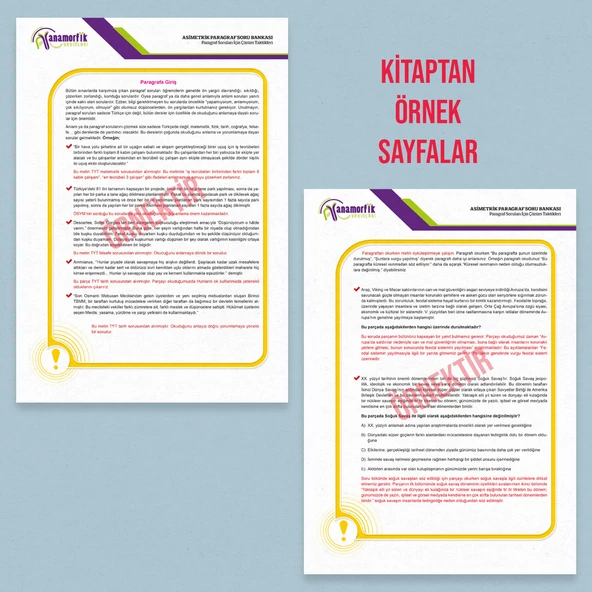 MEB-AGS Güncel Türkçe Anamorfik Paragraf Soru Bankası Yeni Müfredat Konu Özetli Çözümlü - 4