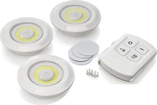 Kablosuz Uzaktan Kumandalı 3lü Led Lamba Seti - 2