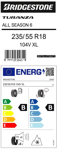Bridgestone 235/55R18 104V Xl Turanza All Season 6 (4X4-Suv) 4Mevsim Lastiği (Üretim Yılı:2025) - Resim 4