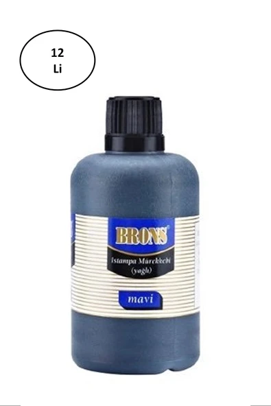 Brons Stampa Mürekkebi Mavi 30 Cc 12'li ürün görseli 1