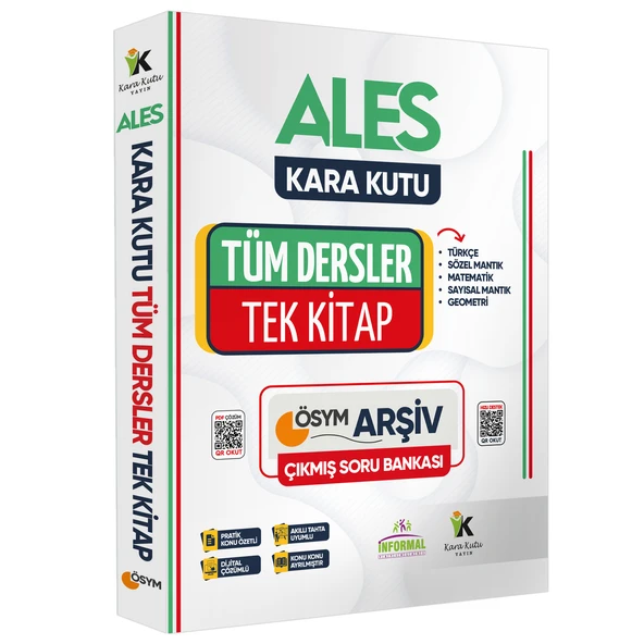 ALES TÜM DERSLER TEK KİTAP Kara Kutu ÖSYM Soru Havuzu Çıkmış Soru Bankası Dijital Çözümlü - 1