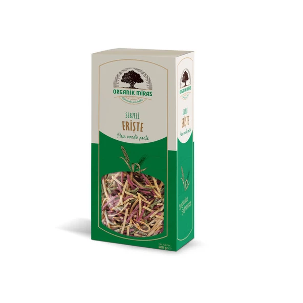 Organik Miras Sebzeli Erişte 250gr