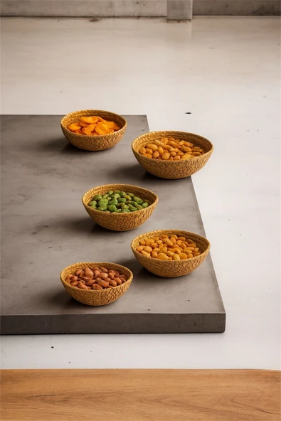 5'li Hasır Örgülü Çerezlik ürün görseli