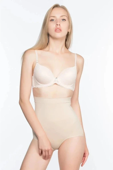 Yüksek Bel Kadın Slip Korse 13003 - Ten ürün görseli