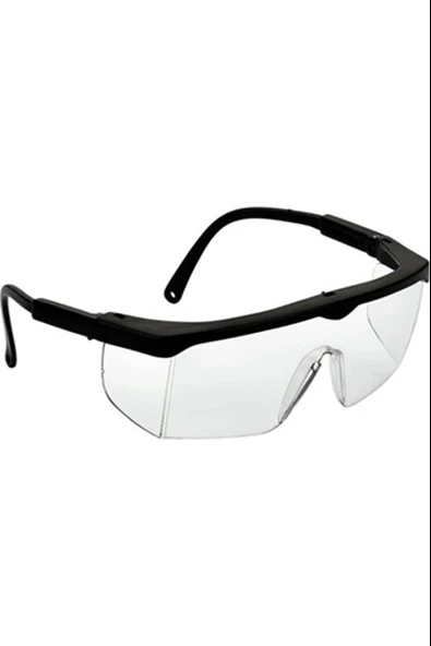 Tam Korumalı Şeffaf Ayarlı Çapak Laboratuvar Gözlüğü ürün görseli