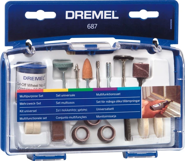 Dremel Çok Amaçlı Aksesuar Seti (687) 52'Li - 26150687JA ürün görseli