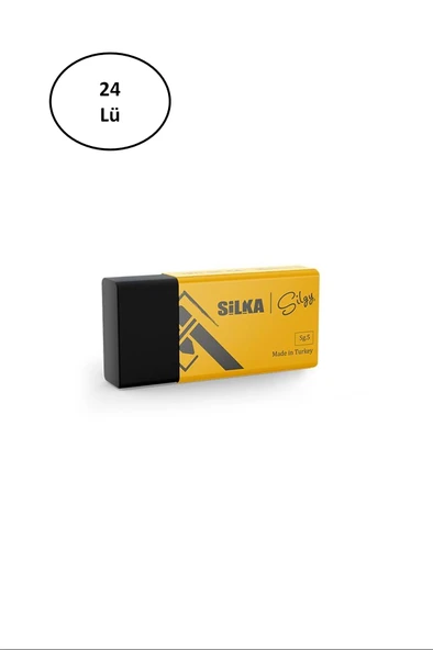 Silka Black Rock Orta Boy Silgi 24'lü ürün görseli 1