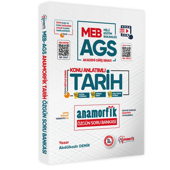 MEB-AGS Anamorfik TARİH Konu Anlatımlı Video Çözümlü Güncel Soru Bankası (Yazar Abdulkadir DEMİR)