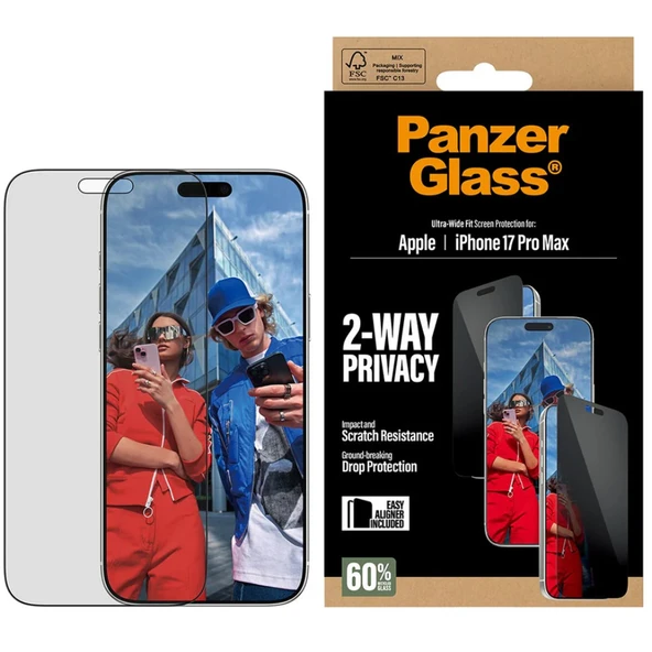 PanzerGlass iPhone 17 Pro Max UWF Hayalet Cam Ekran Koruyucu (Hizalama Aparatlı) ürün görseli