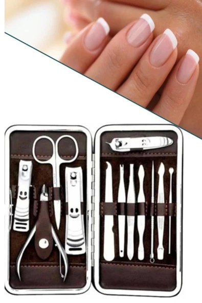 Tırnak Bakım Seti Tırnak Düzeltme Batık 12 Parça Çanta Tipi Manikür Pedikür - 5