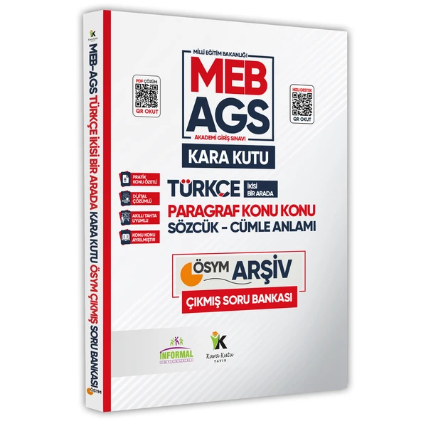 MEB-AGS Türkçenin Kara Kutusu KONU KONU PARAGRAF 1 ÖSYM Çıkmış Soru Bankası Konu Özetli Çözümlü