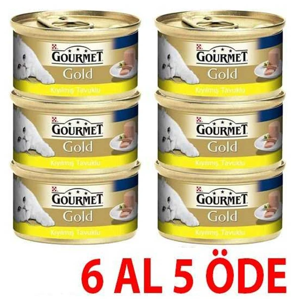 Gourmet Gold Kıyılmış Tavuklu Yetişkin Kedi Konservesi 85 Gr (6 Al 5 Öde) - 1