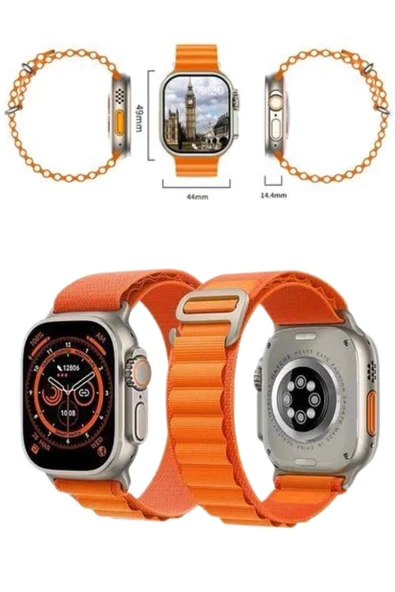 Akıllı Saat Amoled Ekran Bluetooth Bağlantılı Özel Tasarım Unısex - Resim 4