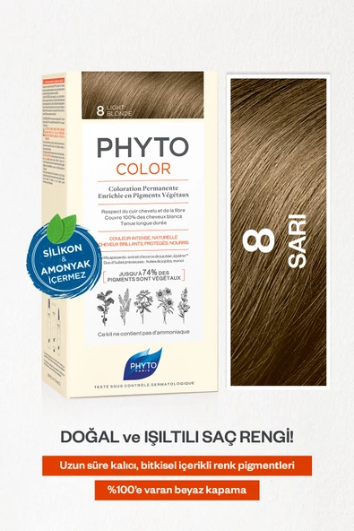 Phyto Phytocolor Bitkisel Saç Boyası - 8 Sarı ürün görseli