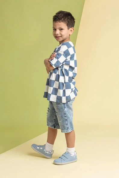 Smart Walker Canvas Play Toz Mavi Çocuk Ayakkabı - Resim 5