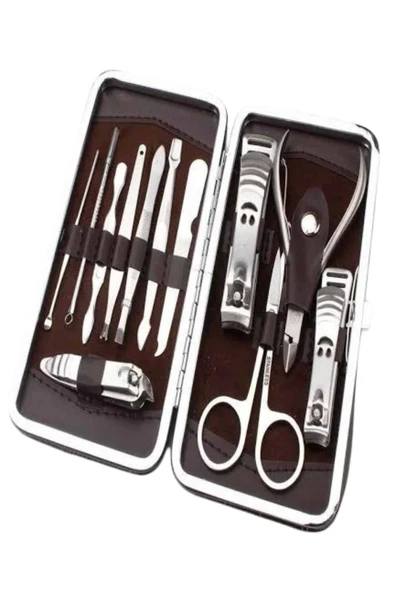 Tırnak Bakım Seti Tırnak Düzeltme Batık 12 Parça Çanta Tipi Manikür Pedikür - 4