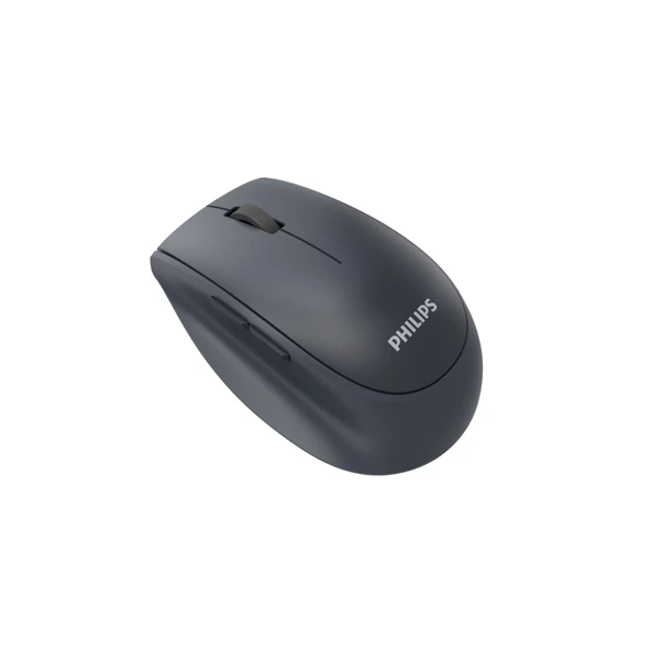 Philips SPK7627 Kablosuz Bluetooth Dual Mod 1600DPI 5 Tuşlu Sessiz Optik Mouse Gri şarjlı ürün görseli 1