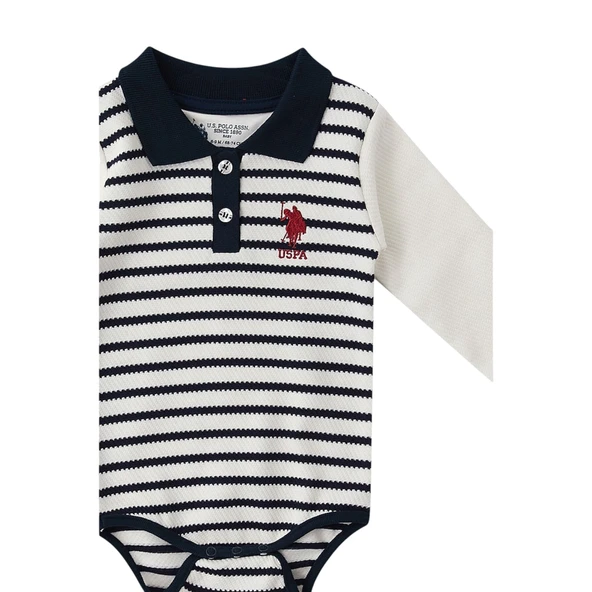 Lacivert Uzun Kol Bebek Body Zıbın - Resim 4