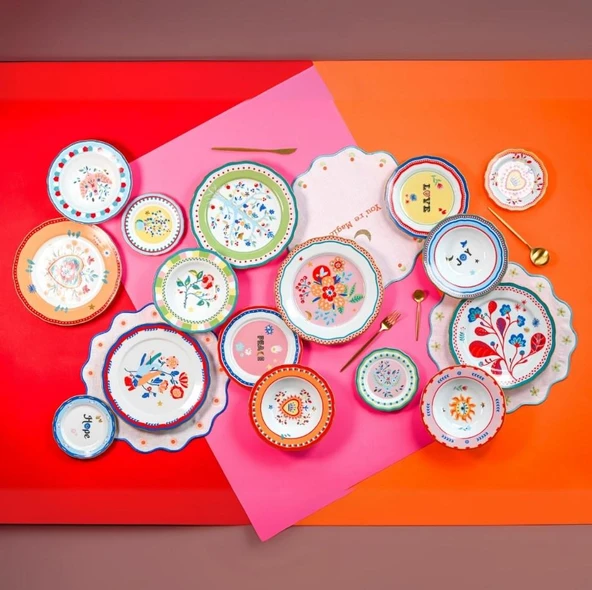 Baci Milano Mamma Mia Göz Desenli Tabak 22 Cm - Resim 2