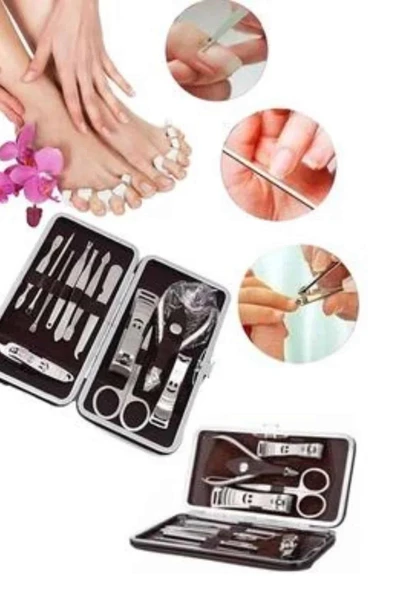 Tırnak Bakımı Tırnak Makası Profesyonel 12 Parça El Ayak Manikür Pedikür Seti - Resim 5