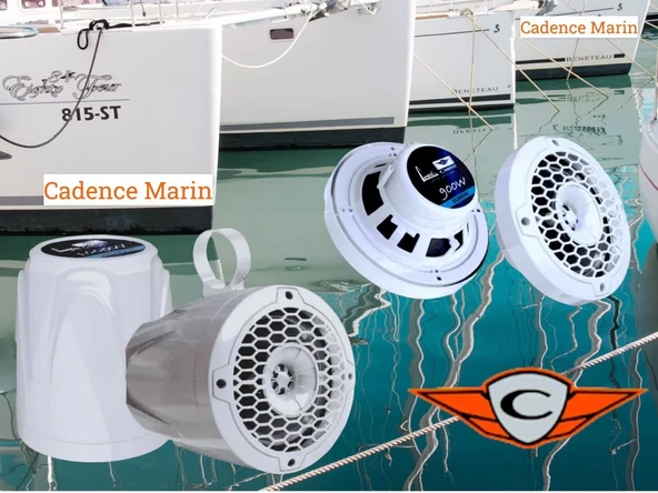 Cadence Wake Tower Marine Hoparlör + Tweeter Marine Horn 8' Inch - 2