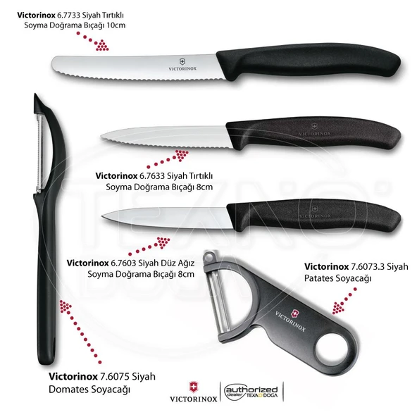 Victorinox Meyve Sebze Soyacak ve Doğrama Bıçağı Seti MS2 - Resim 2
