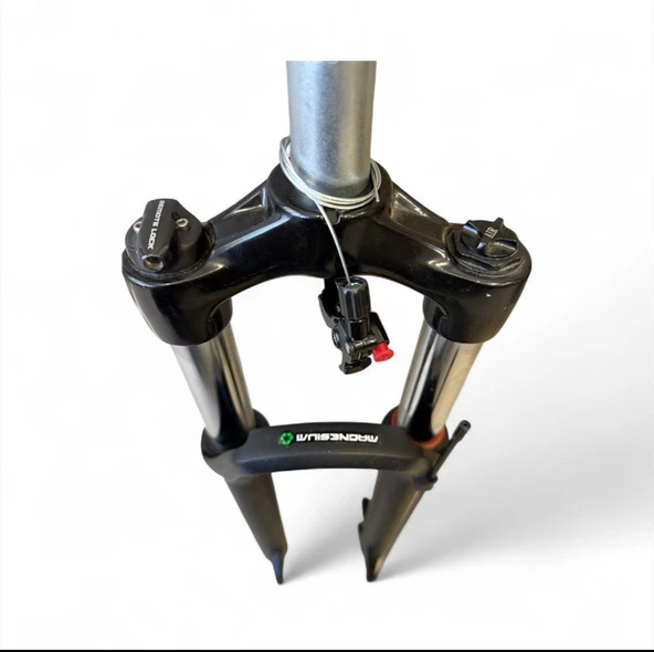 Zoom Vaxa 32 Air 27,5" Jant Havalı Gidondan Kilitli Bisiklet Maşası 1-1/8 QR Maşa Magnezyum Bacak Siyah - Resim 4