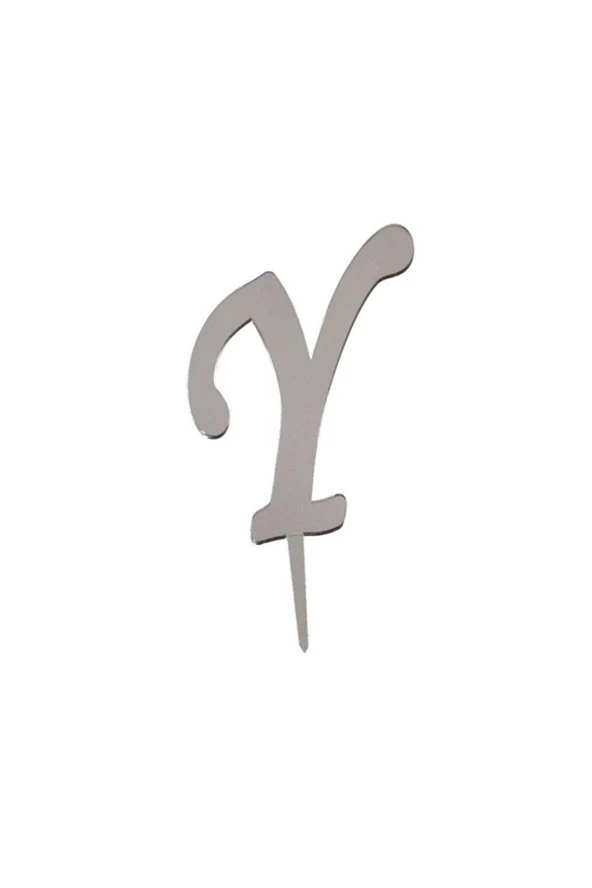 Aynalı Gümüş Pleksi Y Harfi