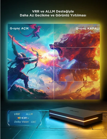 Govee AI Sync Box 2 75-85 Inç TV Arkası LED Aydınlatma - Resim 6