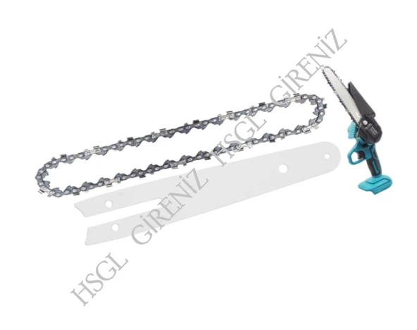 HSGL Akülü Şarjlı El Testeresi Zincir  Pala Seti – 1/4 Ayak 18.5 Diş, 18.5 cm Budama Testeres