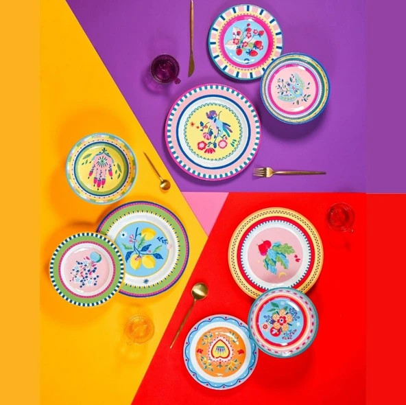 Baci Milano Mamma Mia Göz Desenli Tabak 22 Cm - Resim 3