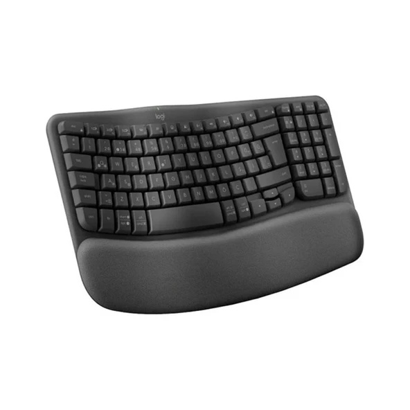 Logitech Wave Keys Ergonomik Kablosuz Klavye Q TR Siyah 920-012311 - Resim 2